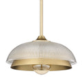 Golden Lighting 0309-M1L BCB-RPG Brushed Champagne Brass Golden Lighting Crawford 1-light Pendant In Brushed Champagne Brass Image 1