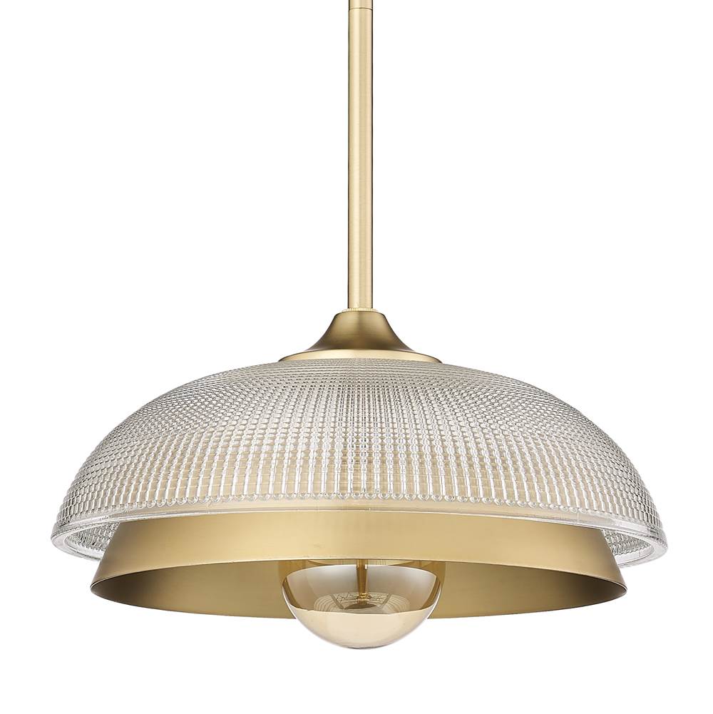 Golden Lighting 0309-M1L BCB-RPG Brushed Champagne Brass Golden Lighting Crawford 1-light Pendant In Brushed Champagne Brass Image 1