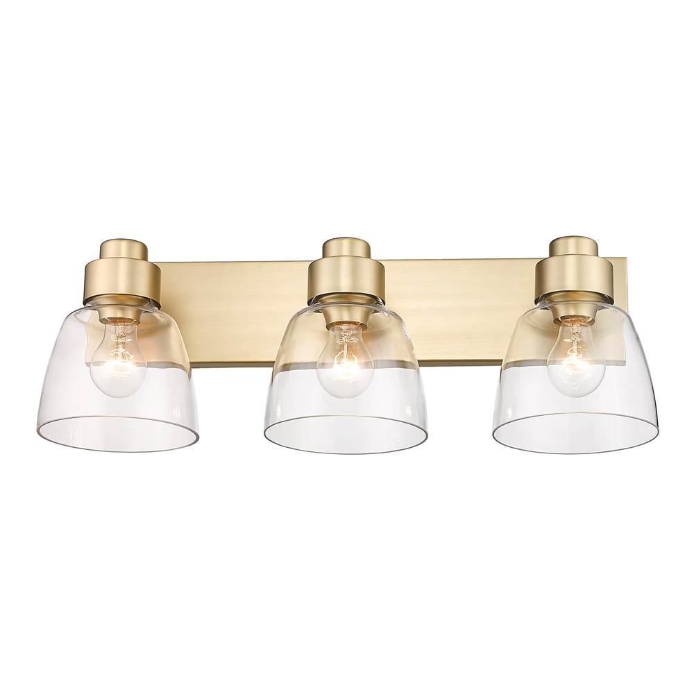 Golden Lighting 0314-BA3 BCB-CLR Brushed Champagne Brass Golden Lighting Remy 3-light Vanity In Brushed Champagne Brass Image 5