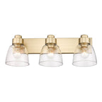Golden Lighting 0314-BA3 BCB-CLR Brushed Champagne Brass Golden Lighting Remy 3-light Vanity In Brushed Champagne Brass Image 5