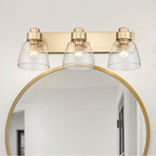 Golden Lighting 0314-BA3 BCB-CLR Brushed Champagne Brass Golden Lighting Remy 3-light Vanity In Brushed Champagne Brass Image 3