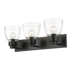 Golden Lighting 0314-BA3 BLK-CLR Matte Black Golden Lighting Remy 3-light Vanity In Matte Black Image 4