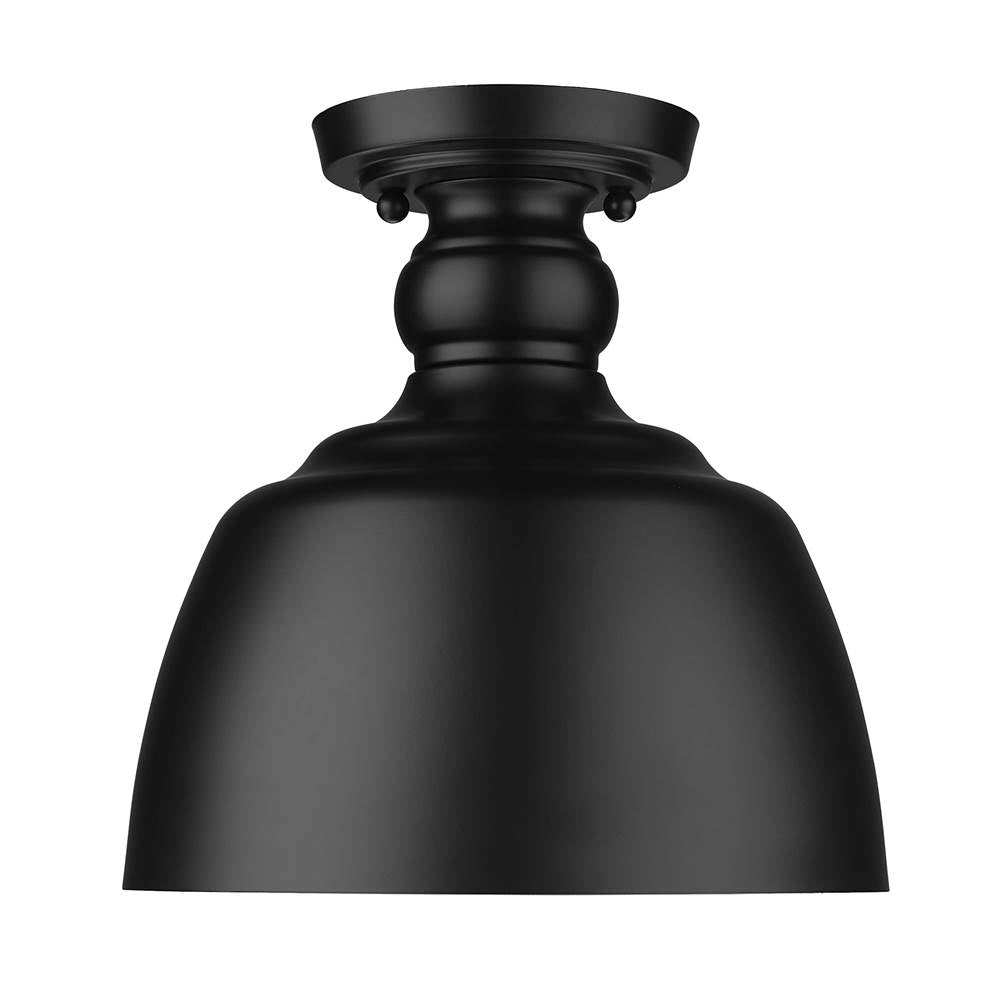 Golden Lighting Holmes Wry Lighting Holmes 1-light Flush Mount In Matte Black
