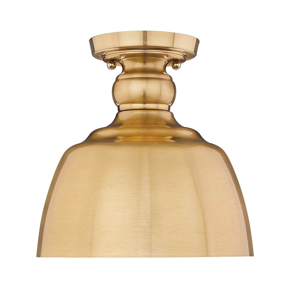Golden Lighting Holmes Wry Lighting Holmes 1-light Flush Mount In Matte Black