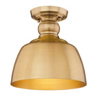 Golden Lighting 0316-FM MBG Modern Brushed Gold Wry Lighting Holmes 1-light Flush Mount In Modern Brushed Gold Image 5