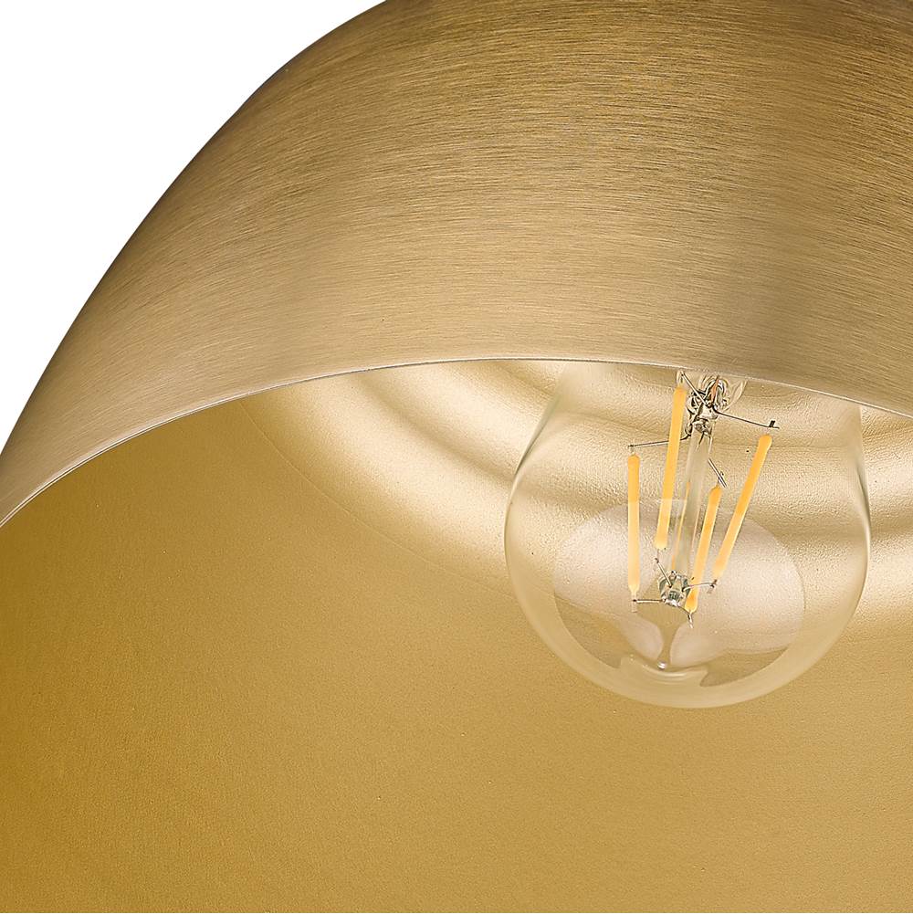Golden Lighting 0316-FM MBG Modern Brushed Gold Wry Lighting Holmes 1-light Flush Mount In Modern Brushed Gold Image 4
