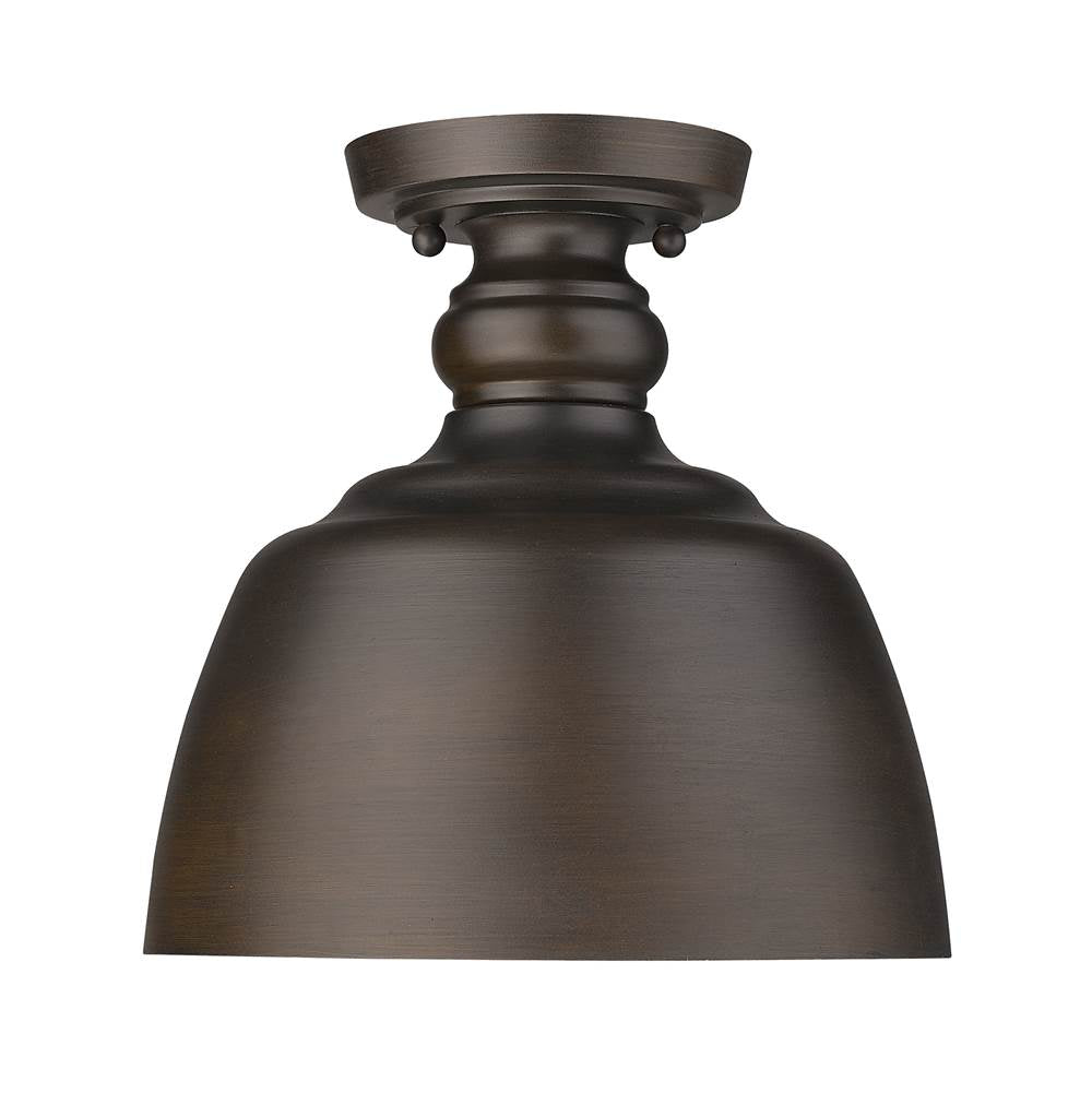 Golden Lighting Holmes Wry Lighting Holmes 1-light Flush Mount In Matte Black