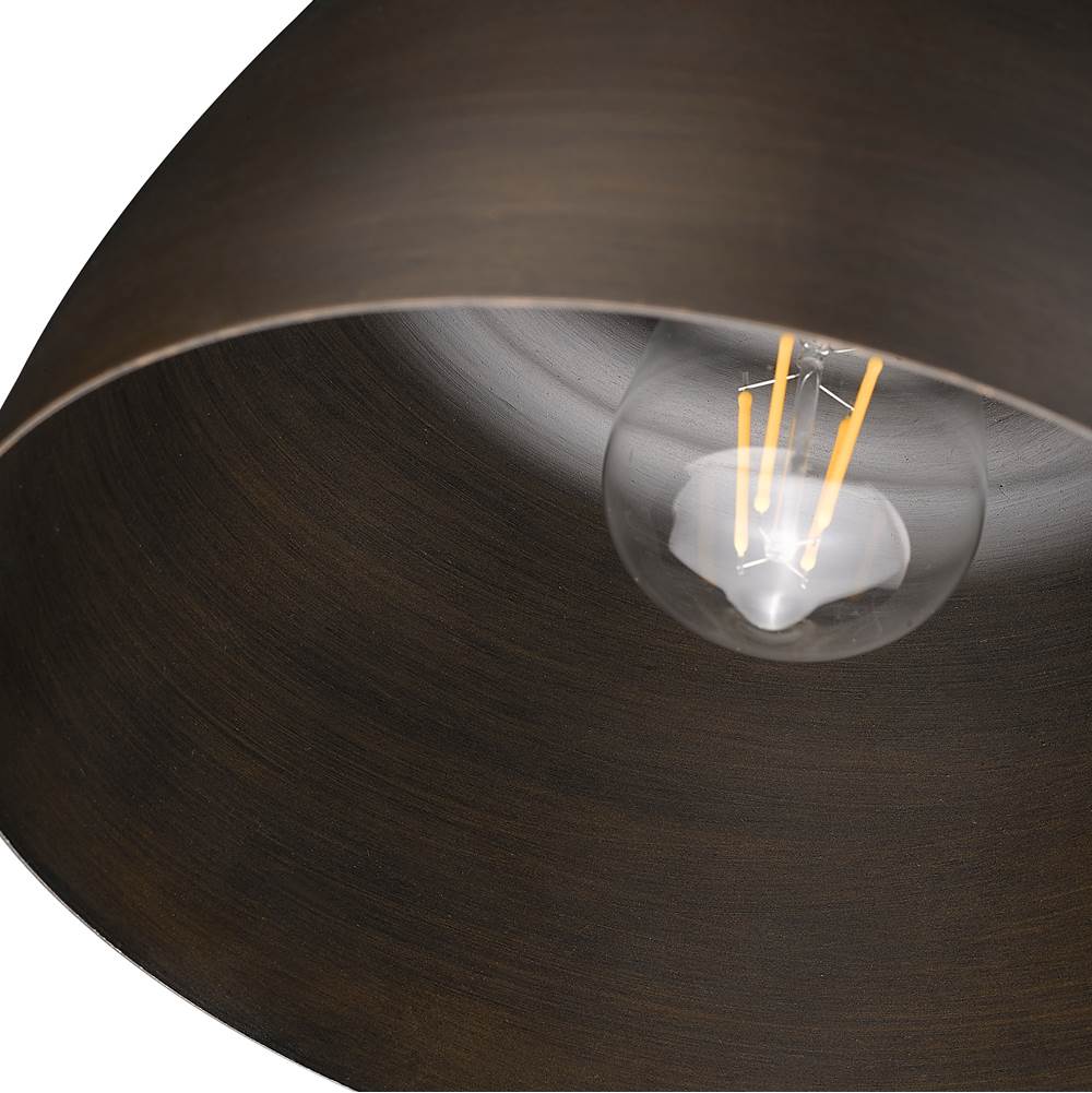 Golden Lighting 0316-FM RBZ Rubbed Bronze Wry Lighting Holmes 1-light Flush Mount In Rubbed Bronze Image 4
