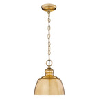 Golden Lighting Holmes Wry Lighting Holmes 1-light Pendant In Modern Brushed Gold