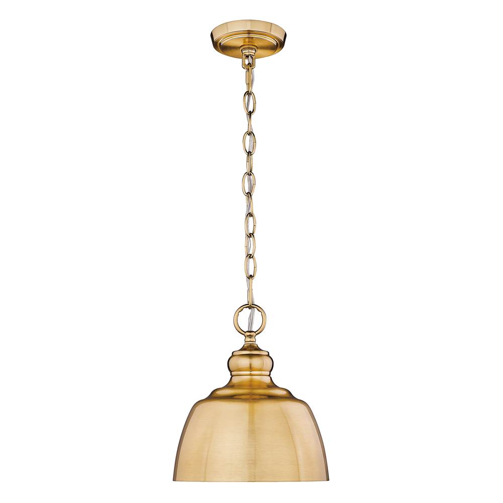 Golden Lighting Holmes Wry Lighting Holmes 1-light Pendant In Modern Brushed Gold