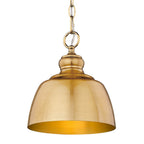 Golden Lighting 0316-M1L MBG Modern Brushed Gold Wry Lighting Holmes 1-light Pendant In Modern Brushed Gold Image 6
