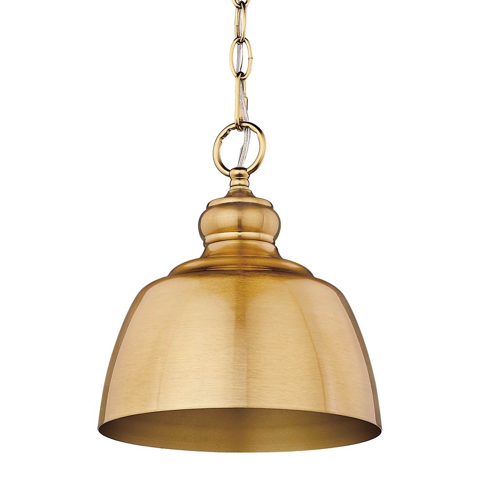 Golden Lighting 0316-M1L MBG Modern Brushed Gold Wry Lighting Holmes 1-light Pendant In Modern Brushed Gold Image 1