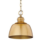 Golden Lighting 0316-M1L MBG Modern Brushed Gold Wry Lighting Holmes 1-light Pendant In Modern Brushed Gold Image 1