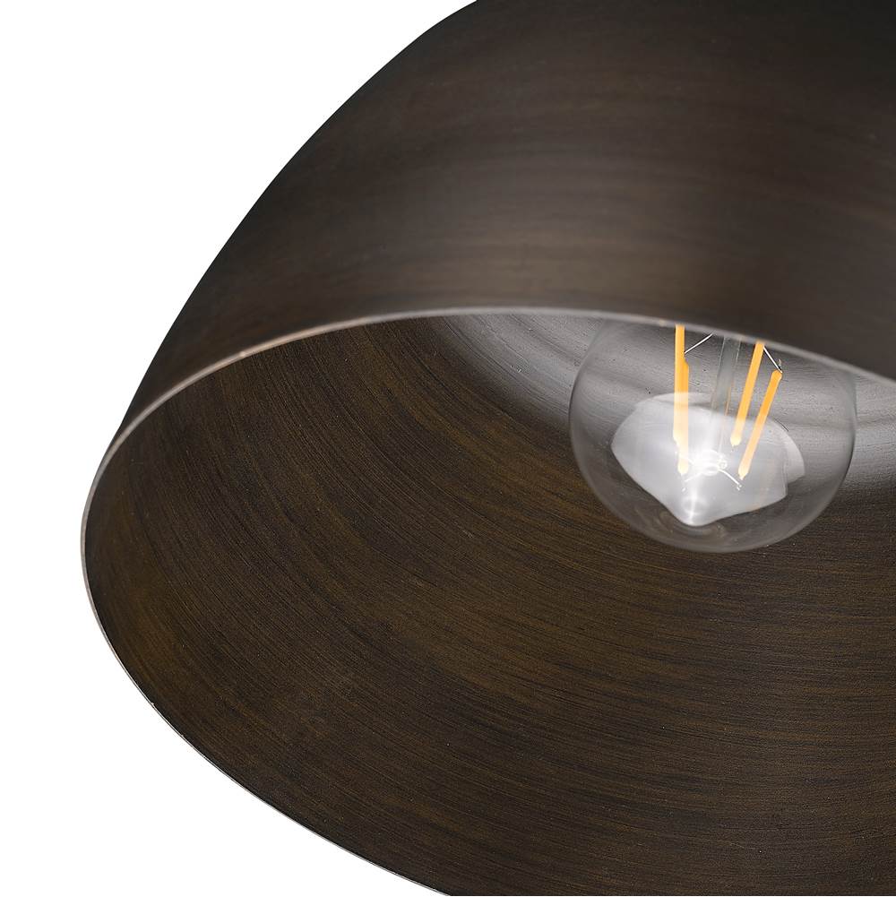 Golden Lighting 0316-M1L RBZ Rubbed Bronze Wry Lighting Holmes 1-light Pendant In Rubbed Bronze Image 5