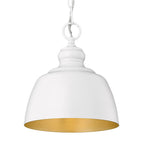 Golden Lighting 0316-M1L WHT Matte White Wry Lighting Holmes 1-light Pendant In Matte White Image 6