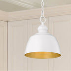 Golden Lighting 0316-M1L WHT Matte White Wry Lighting Holmes 1-light Pendant In Matte White Image 3