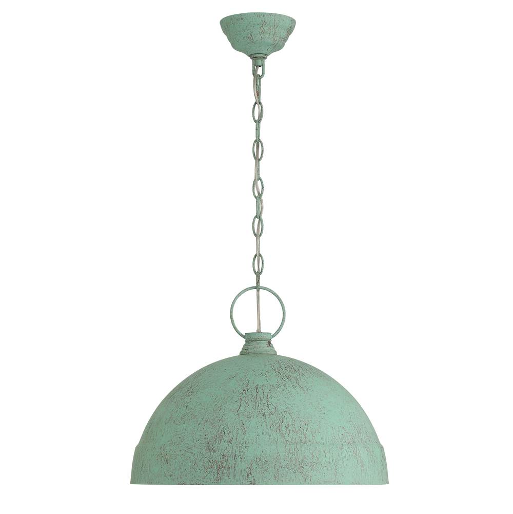 Golden Lighting 0318-L GP Green Patina Golden Lighting Lincoln 1-light Pendant In Green Patina Image 5