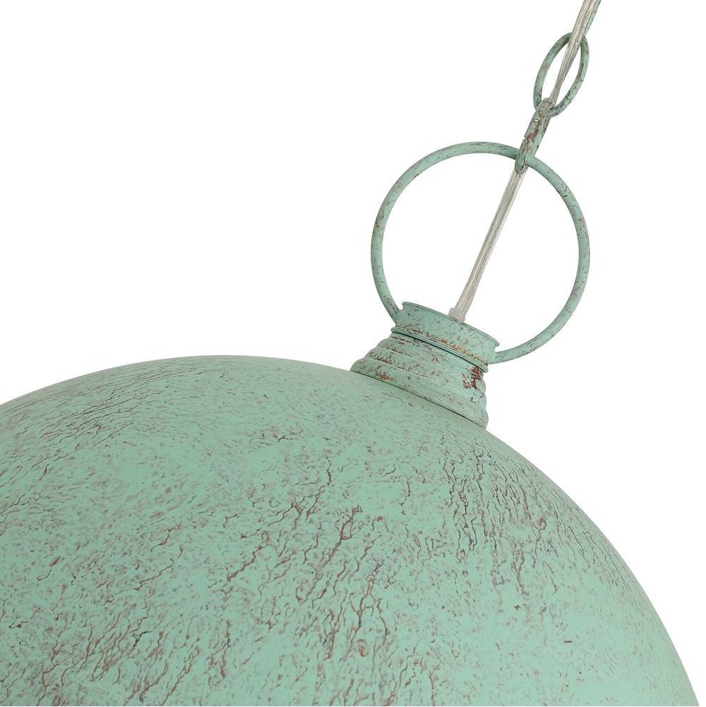 Golden Lighting 0318-L GP Green Patina Golden Lighting Lincoln 1-light Pendant In Green Patina Image 4