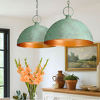 Golden Lighting 0318-L GP Green Patina Golden Lighting Lincoln 1-light Pendant In Green Patina Image 3