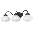 Golden Lighting 0508-BA3 BLK-VMG Matte Black Golden Lighting Ingalls 3-light Vanity In Matte Black Image 1