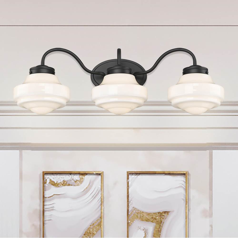 Golden Lighting 0508-BA3 BLK-VMG Matte Black Golden Lighting Ingalls 3-light Vanity In Matte Black Image 2