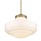 Golden Lighting 0508-L MBS-VMG Modern Brass Golden Lighting Ingalls 1-light 16in Pendant In Modern Brass And Vintage Milk Glass Image 7