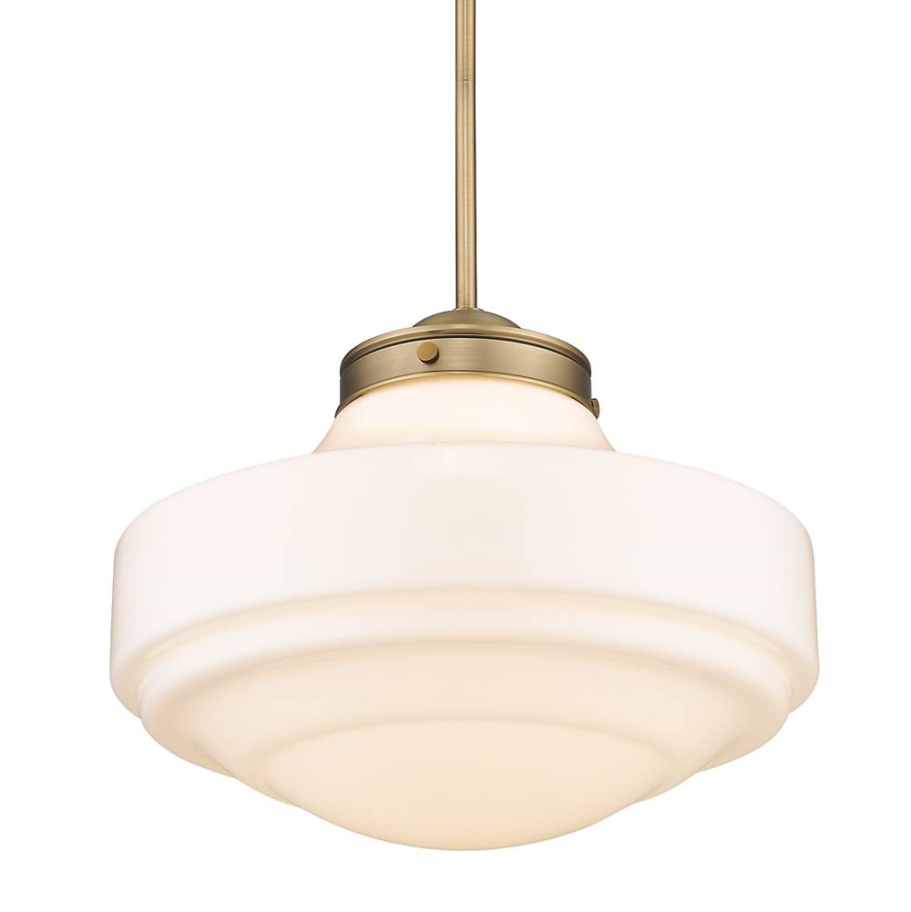 Golden Lighting 0508-L MBS-VMG Modern Brass Golden Lighting Ingalls 1-light 16in Pendant In Modern Brass And Vintage Milk Glass Image 7