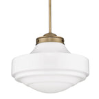 Golden Lighting 0508-L MBS-VMG Modern Brass Golden Lighting Ingalls 1-light 16in Pendant In Modern Brass And Vintage Milk Glass Image 6