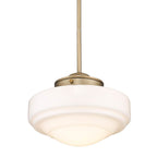 Golden Lighting 0508-M MBS-VMG Modern Brass Golden Lighting Ingalls 1-light 12in Pendant In Modern Brass And Vintage Milk Glass Image 5