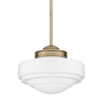 Golden Lighting 0508-M MBS-VMG Modern Brass Golden Lighting Ingalls 1-light 12in Pendant In Modern Brass And Vintage Milk Glass Image 4