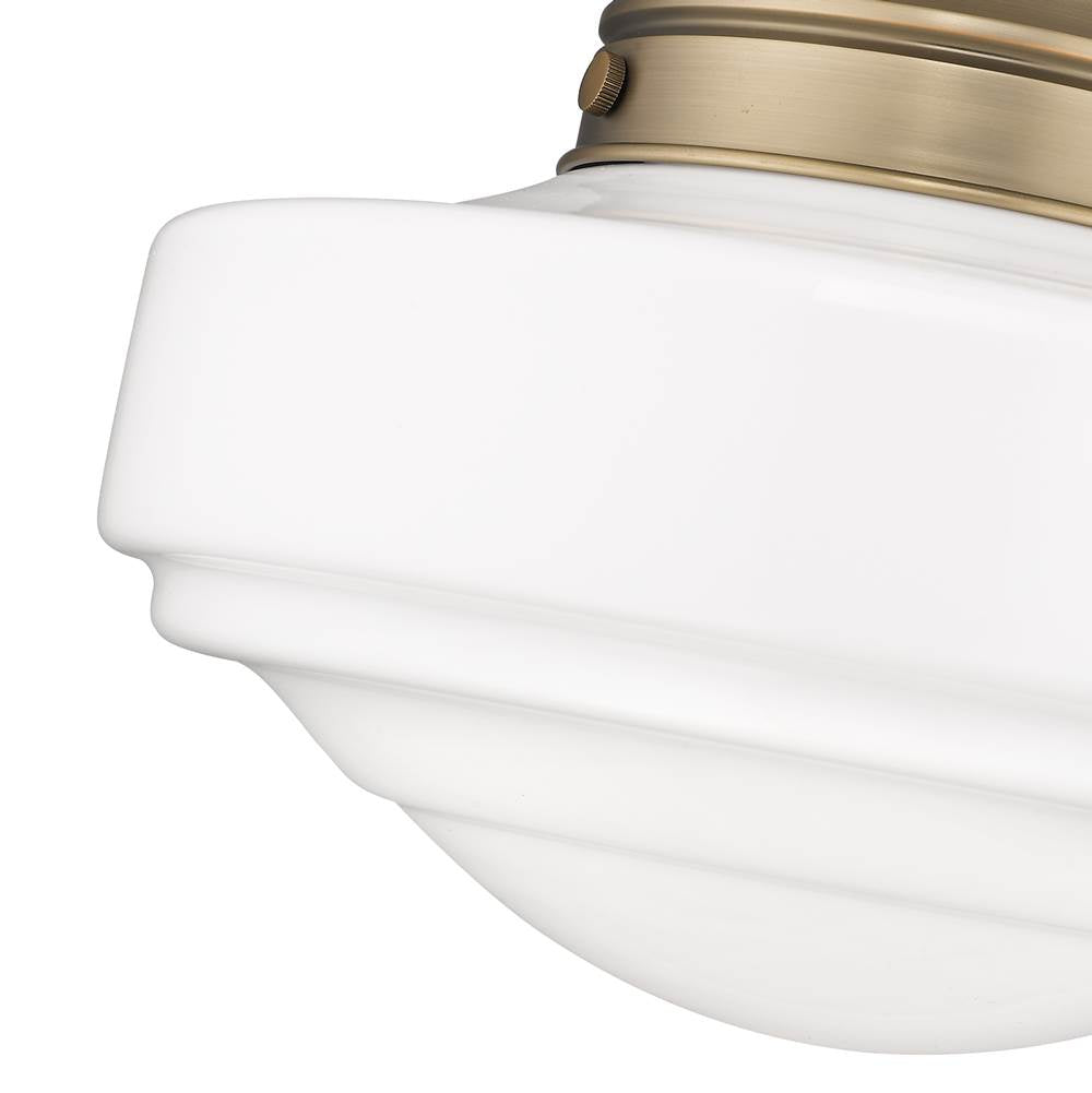 Golden Lighting 0508-M MBS-VMG Modern Brass Golden Lighting Ingalls 1-light 12in Pendant In Modern Brass And Vintage Milk Glass Image 3