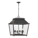 Golden Lighting 0804-6P ABI Antique Black Iron Golden Lighting Abingdon 6-light Pendant In Antique Black Iron Image 1
