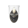 Golden Lighting 0806-1W ABI-HWG Antique Black Iron Golden Lighting Keating 1-light Wall Sconce In Antique Black Iron Image 1