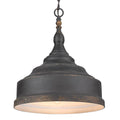 Golden Lighting 0806-3P ABI Antique Black Iron Golden Lighting Keating 3-light Pendant In Antique Black Iron Image 1