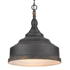 Golden Lighting 0806-3P ABI Antique Black Iron Golden Lighting Keating 3-light Pendant In Antique Black Iron Image 1