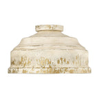 Golden Lighting Keating Golden Lighting Keating 3-light Flush Mount In Antique Black Iron