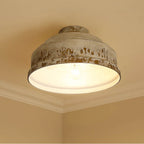 Golden Lighting 0806-FM AI Antique Ivory Golden Lighting Keating 3-light Flush Mount In Antique Ivory Image 2