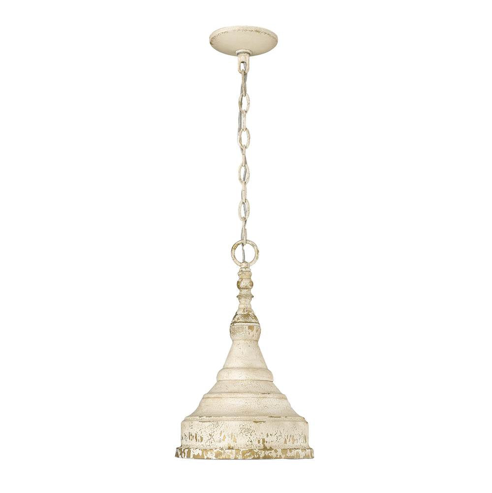 Golden Lighting Keating Golden Lighting Keating 1-light Pendant In Antique Black Iron And Antique Black Iron Shade