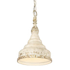 Golden Lighting 0806-S AI Antique Ivory Golden Lighting Keating 1-light Pendant In Antique Ivory And Antique Ivory Shade Image 6