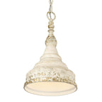 Golden Lighting 0806-S AI Antique Ivory Golden Lighting Keating 1-light Pendant In Antique Ivory And Antique Ivory Shade Image 4