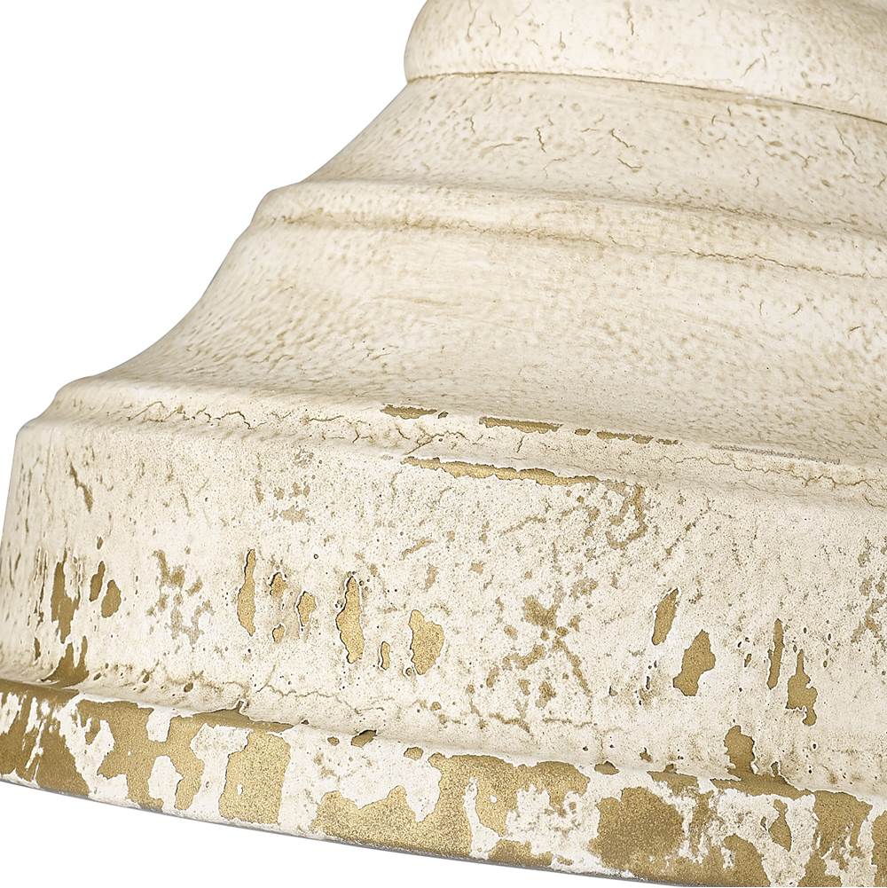 Golden Lighting 0806-S AI Antique Ivory Golden Lighting Keating 1-light Pendant In Antique Ivory And Antique Ivory Shade Image 3