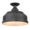 Golden Lighting 0806-SF ABI Antique Black Iron Golden Lighting Keating 3-light Semi-flush Mount In Antique Black Iron Image 1