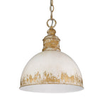 Golden Lighting 0809-M VG-AI Vintage Gold Golden Lighting Alison 1-light Pendant In Vintage Gold And Antique Ivory Shade Image 5