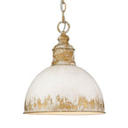 Golden Lighting 0809-M VG-AI Vintage Gold Golden Lighting Alison 1-light Pendant In Vintage Gold And Antique Ivory Shade Image 4