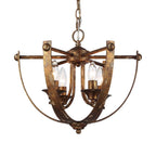 Golden Lighting 0815-4P HG Heirloom Gold Wry Lighting Victoria 4-light Pendant In Heirloom Gold Image 1