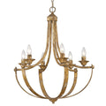 Golden Lighting 0815-6 HG Heirloom Gold Wry Lighting Victoria 6-light Chandelier In Heirloom Gold Image 1