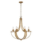 Golden Lighting Victoria Wry Lighting Victoria 6-light Chandelier In Heirloom Gold
