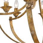 Golden Lighting 0815-6 HG Heirloom Gold Wry Lighting Victoria 6-light Chandelier In Heirloom Gold Image 2