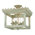 Golden Lighting 0838-SF VS Vintage Sage Golden Lighting Finley 4-light Semi-flush Mount In Vintage Sage Image 1