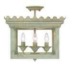 Golden Lighting Finley Golden Lighting Finley 4-light Semi-flush Mount In Vintage Sage